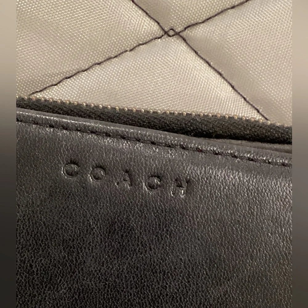 Coach compact leather